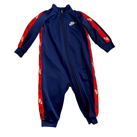 Nike Navy Tricot Full Zip Coverall 12M - Picture 1 of 6